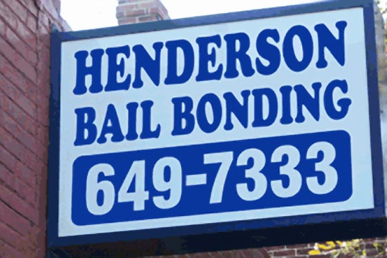 HENDERSON bail bonding henrico VA sign