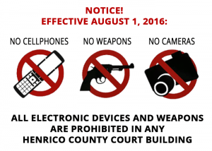 henrico county courhouse-rules-